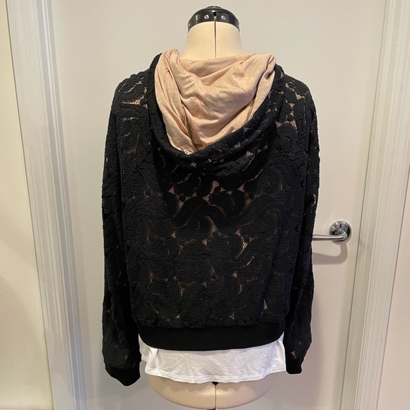 ALC Lace Overlay Hoodie - Size M - Picture 4 of 13